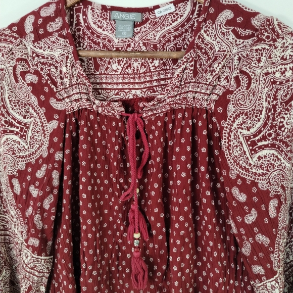 Angie Boho Tunic Top Size Small - Picture 2 of 7